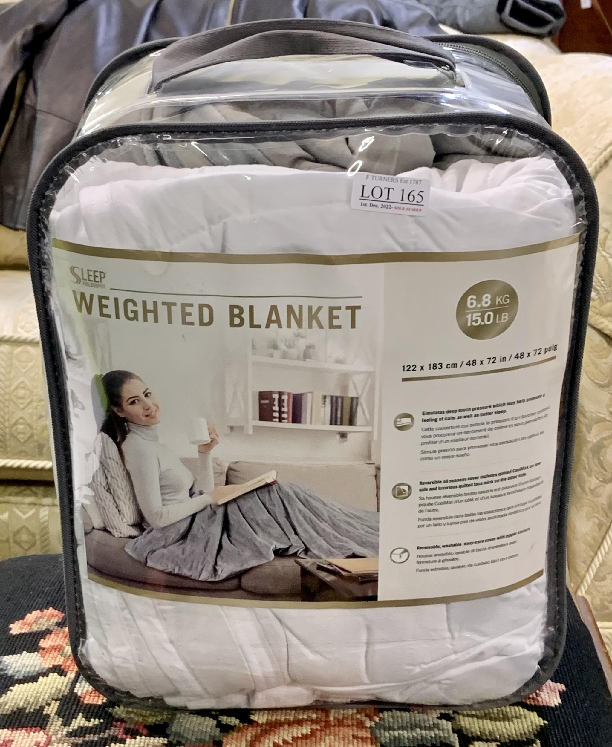 SLEEP PHILOSOPHY 6.8 KG WEIGHTED BLANKET 122CM X 183CM DISPLAY MODEL