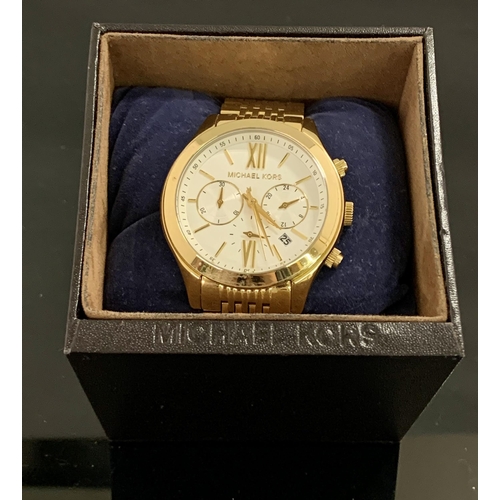 YELLOW METAL MICHAEL KORS MK5762 WRISTWATCH IN ORIGINAL BOX