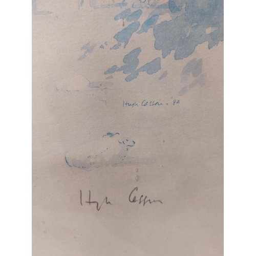 27 - Sir Hugh Casson - signed print and dated 84 -Signed in pencil Framed and glazed size  17 ¼ “ high by... 