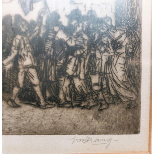 35 - William Strang (1859-1921) The Colonnade Etching on paper created 1914 - William Strang was born in ... 