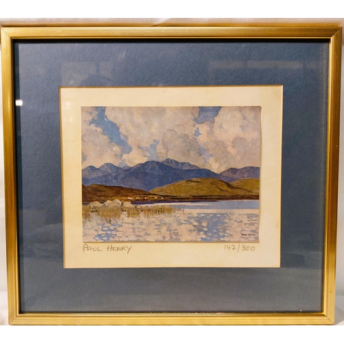 68 - Paul Henry R.H.A, R.U.A(1876-1958) Limited Edition Print signature in pencil PAUL HENRY and 142/300 ... 