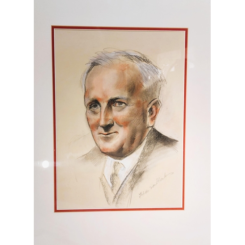 86 - A charcoal and Pastel sketch of Ben Carty signed lower right Hilda von Stockum (1908-2006) -Framed g... 