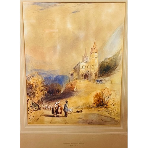 45 - Thomas Shotter Boys N.W.S (1803-1874) The Road to Lourdes Watercolour with heightened body colour
Fr... 