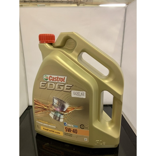 42 - 5L CASTROL EDGE 5W-40 MOTOR OIL