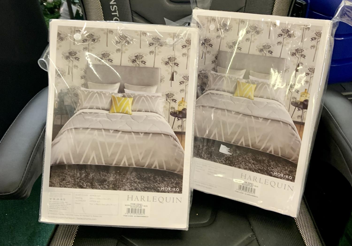 SET OF 2 HARLEQUIN SUPER KING BEDDING SETS DUVET COVER AND 2 X PILLOW CASES MORIKO MOONSTONE 2