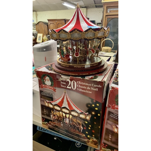 BOXED MR CHRISTMAS ANIMATED LED LIGHT SHOW CAROUSEL 20 CHRISTMAS