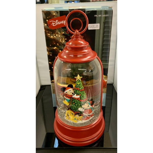 35 - BOXED DISNEY LED HOLIDAY LANTERN - RED