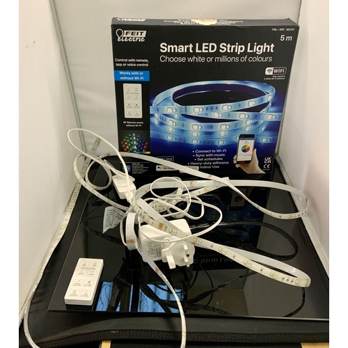 37 - BOXED FEIT ELECTRIC SMART LED STRIP LIGHT WITH R/C WITH SPARES