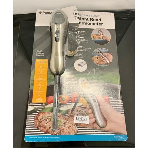 41 - BOXED POLDER INSTANT READ COOKING THERMOMETER - DGD PACKAGING