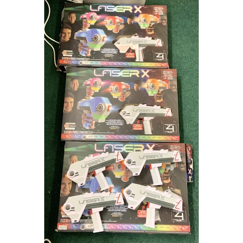 175 - 3 X BOXED LASER X LASER TAGS GAMES - WITH SPARES