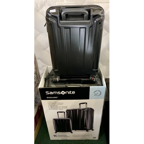 244 - BOXED SAMSONITE 2PC ENDURE HARDSIDE SUITCASE SET LARGE AND CABIN