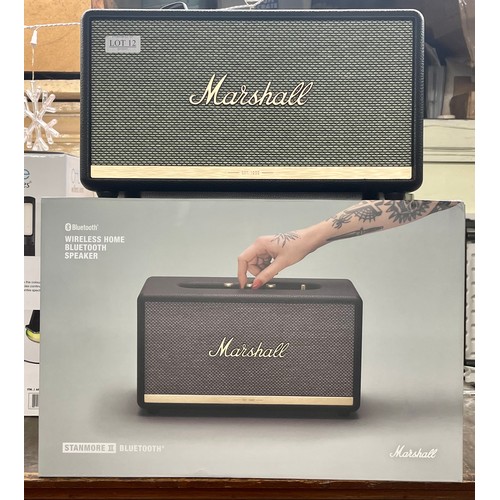 12 - BOXED Marshall Stanmore II Wireless Bluetooth Speaker - Black/VINYL