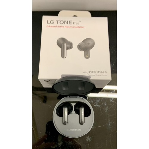 15 - BOXED PAIR OF LG TONE FREE ENHANCED ACTIVE NOISE CANCELLING EAR BUDS