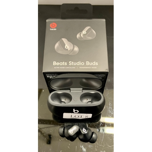 8 - BOXED BEATS STUDIO BUDS WITH ACTIVE NOISE CANCELLING IN BLACK