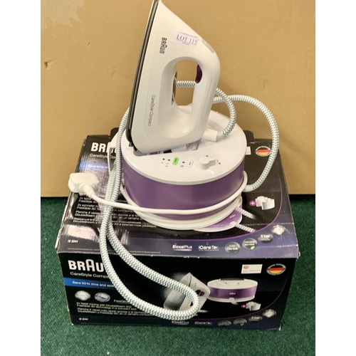 115 - BOXED BRAUN CARE STYLE COMPACT RESERVOIR IRON FREEGLIDE 3D ELOXAL+