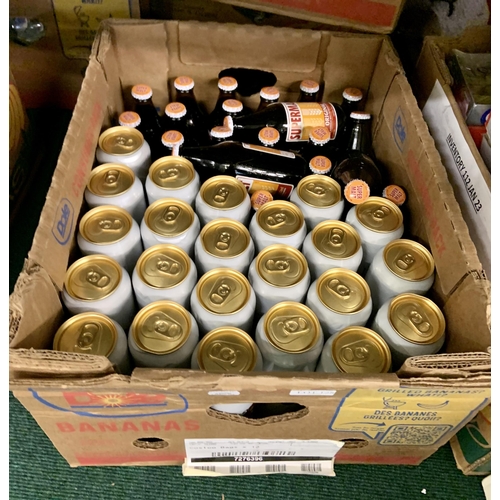 128 - MIXED BOX OF STELLA ARTOIS 568ML AND SEVERAL BOTTLES OF NON-ALCOHOLIC SUPER MALT