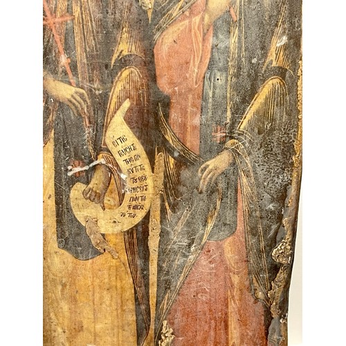 234 - OLD GREEK ICON (IKON) ON RECLAIMED WOOD - H: 48CMS