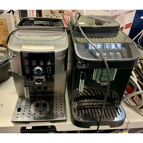 130 - 2 X DELONGHI BEAN TO CUP COFFEE MACHINES - MAGNIFICA EVO AND MAGNIFICA S - BOTH WITH FAULTS