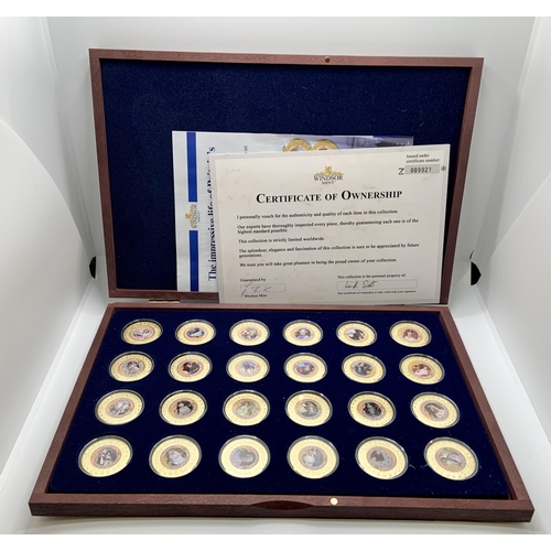 280A - HISTORIC MOMENTS OF QUEEN ELIZABETH'S REIGN NO. 21 OF 1926, 24 COINS BOX AND COA'S, 202O ISSUE