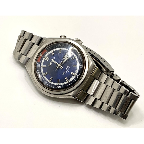 317 - SEIKO BELL-MATIC STAINLESS STEEL WRIST WATCH - REF. 4006040 WITH ALARM, DAY AND DATE APERTURE, SERIA... 