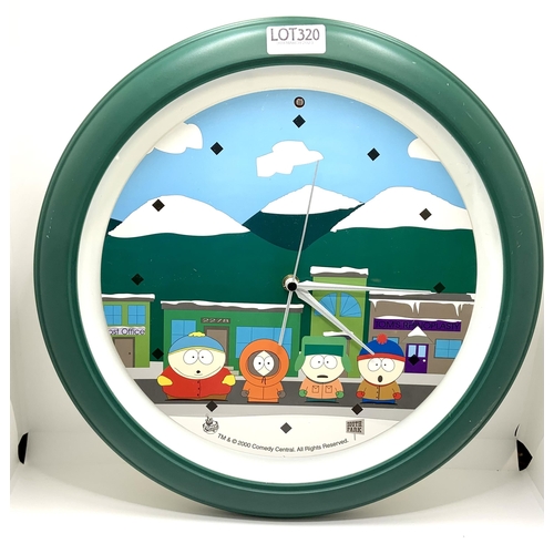 320 - COMEDY CENTRAL 'SOUTH PARK' TALKING QUARTZ WALL CLOCK