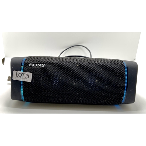 18 - SONY SRS-XB33 PORTABLE BLUETOOTH WIRELESS SPEAKER WITH CHARGER