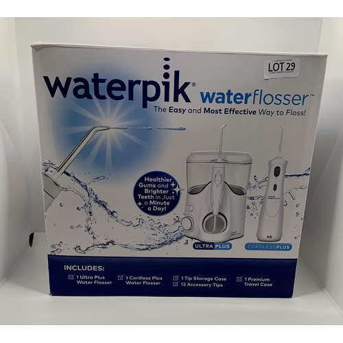 29 - BOXED WATERPIK WATER FLOSSER ULTRA PLUS/CORDLESS PLUS