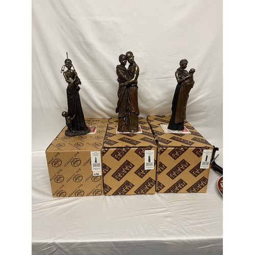 237 - THREE (3) SOUL JOURNEY MAASAI FIGURINES -INCL. 'BINTI' CHERISHED DAUGHTER, 'CHUNGA' GENTLE HANDS & '... 