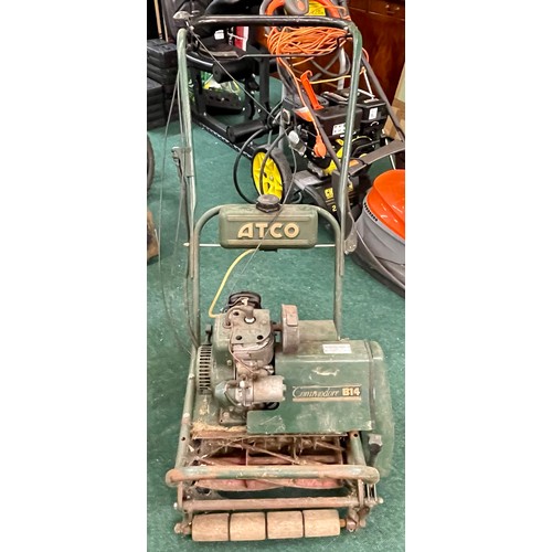 241 - ATCO PETROL LAWNMOWER - ATCO COMMODORE B14 PETROL LAWNMOWER & GRASS BOX