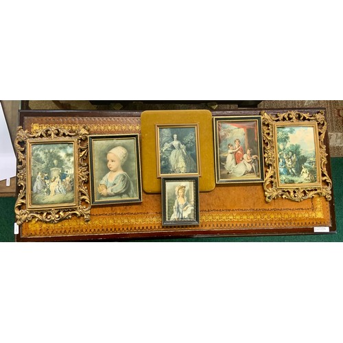 229 - SIX(6) MINIATURE FRAMED PRINTS OF CLASSICAL BRITISH ARTISTS -GAINSBOROUGH ETC