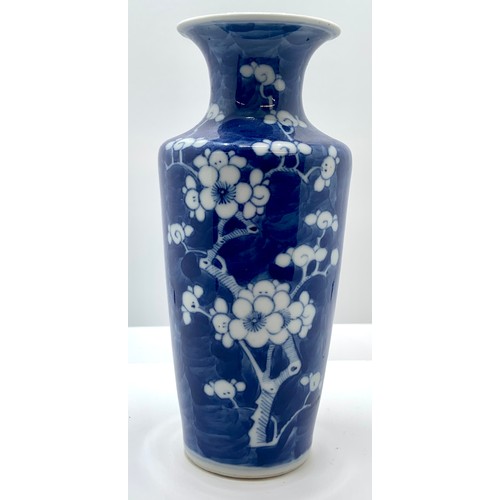 282 - 19TH CENTURY CHINESE PRUNUS VASE -18.5CM HIGH