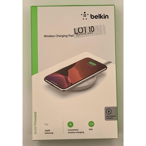 10 - BOXED BELKIN WIRELESS CHARGING PAD 10W