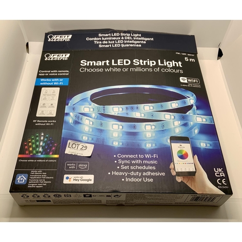 29 - BOXED FEIT ELECTRIC SMART 5M LED STRIPLIGHT WITH REMOTE (R/C)