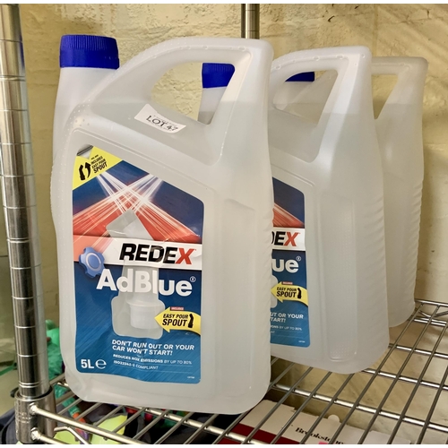 47 - THREE (3) 5L BOTTLE OF REDEX AD BLUE