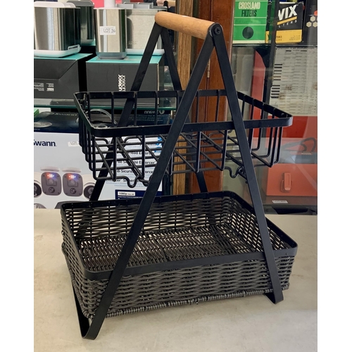 94 - TWO TIER FRUIT OR BREAD BASKET