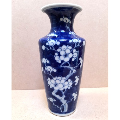 282 - 19TH CENTURY CHINESE PRUNUS VASE -18.5CM HIGH