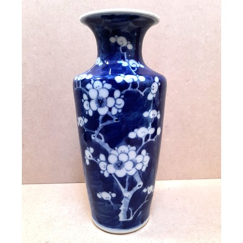 282 - 19TH CENTURY CHINESE PRUNUS VASE -18.5CM HIGH