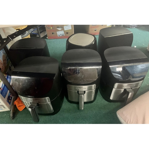 83 - SET OF 6 GOURMIA DIGITAL AIR FRYERS (ALL WORK FINE BUT WITH HEAVY USE)