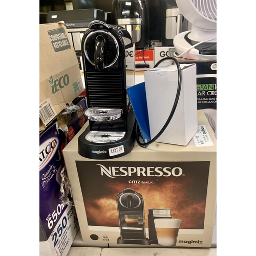 97 - BOXED NESPRESSO MAGIMIX CITIZ AND MILK POD COFFEE MACHINE WITH MILK FROTHER