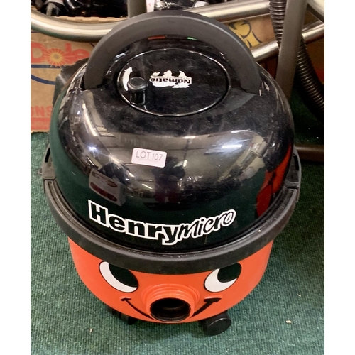 107 - HENRY HBR200M MICRO VACUUM CLEANER MAIN PIPE AND HEAD ONLY