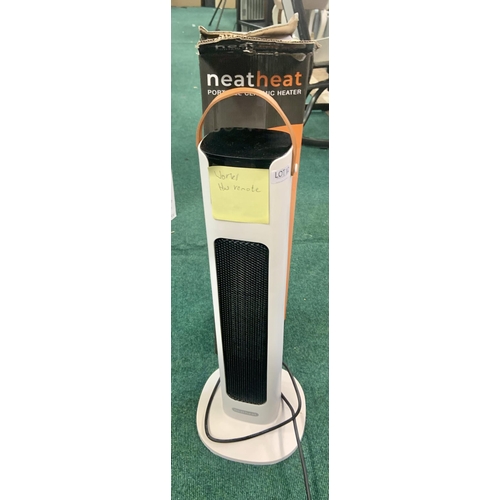112 - VYBRA NEATHEAT PORTABLE CERAMIC HEATER -BOXED WITH R/C