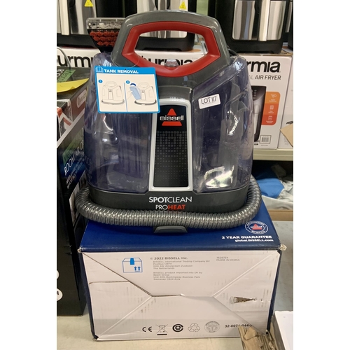 117 - BOXED BISSELL SPOTCLEAN PROHEAT PORTABLE CARPET & UPHOLSTERY WASHER