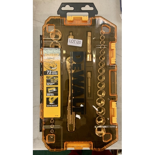 120 - DEWALT 34PC TOOTH RATCHET SET