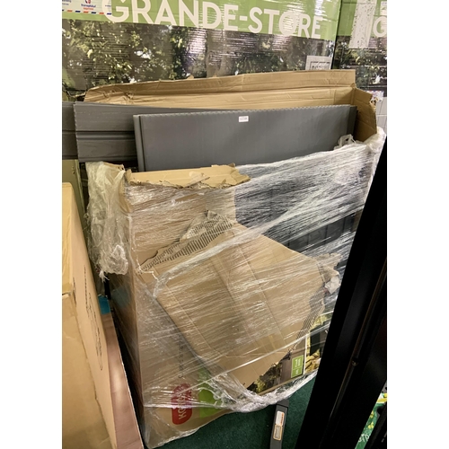 184 - BOXED KETER CORTINA MEGA STORE - 132 X 109 X 190 CM DAMAGED BOX