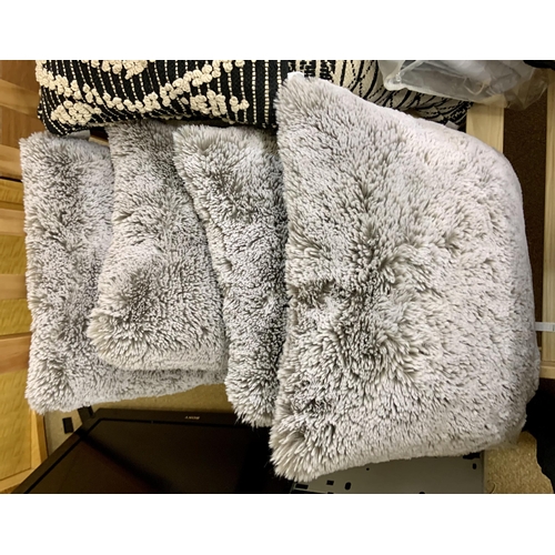 189 - SET OF FOUR MON CHATAEAU FAUX FUR CUSHIONS 50CM BY 50CM