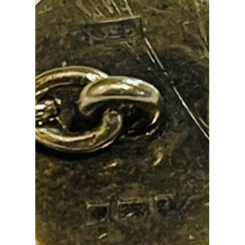 366 - A PAIR OF MATCHED YELLOW METAL AND ENAMEL CUFFLINKS DEPICTING A TROUT ON A FISHING LINE BOTH STAMPED... 