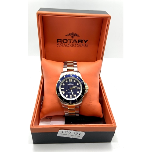 354 - ROTARY AQUA SPEED BLUE DIAL BRACELET QUARTZ WATCH MX8692