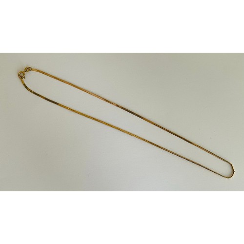 383 - YELLOW GOLD 9CT SNAKE CHAIN APPROX. 40CMS - 2.8GRAMS