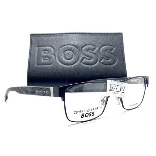 19 - PAIR OF HUGO BOSS SPECTACLE FRAMES - BOSS 1040 WITH POUCH