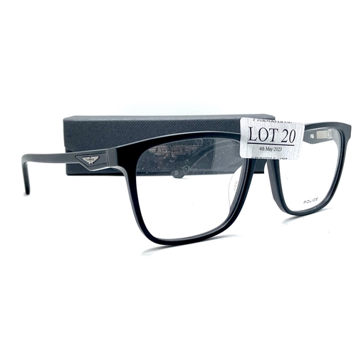 20 - PAIR OF POLICE SPECTACLE FRAMES - URBANITE 2 - VPLB57 WITH CASE